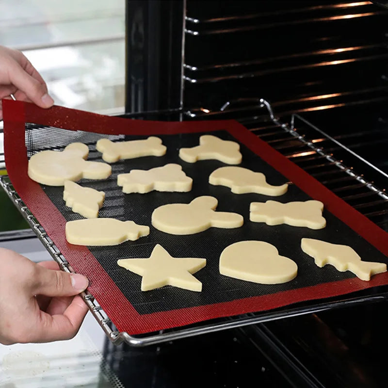 Tapete de silicone para forno 30x40 cm antiaderente reutilizável em fundo branco