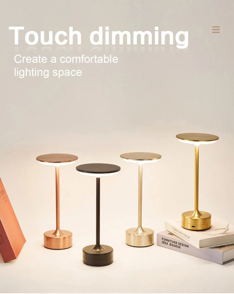 Luminária LED de Mesa Sensor Toque Recarregável USB - Foto 8