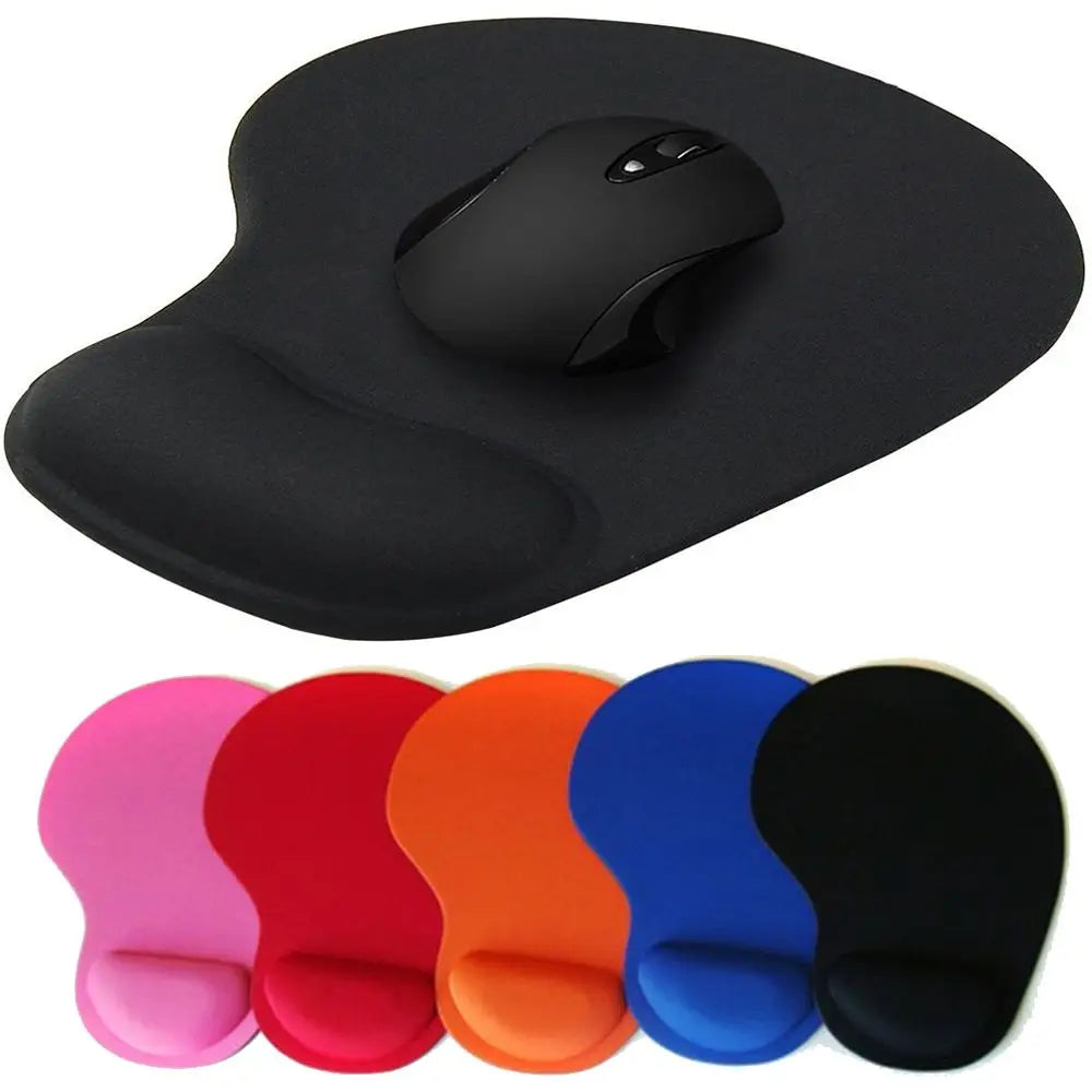 Mouse pad ergonômico com apoio de pulso em gel em fundo branco