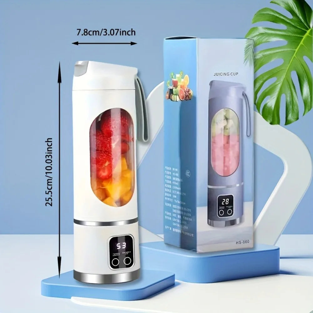 Mixer portátil USB com display digital 12 lâminas em fundo branco