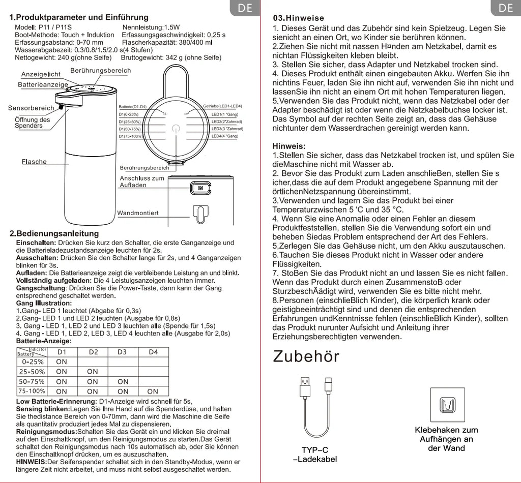 Dispenser Automático de Sabonete Líquido Sensor Touchless 8