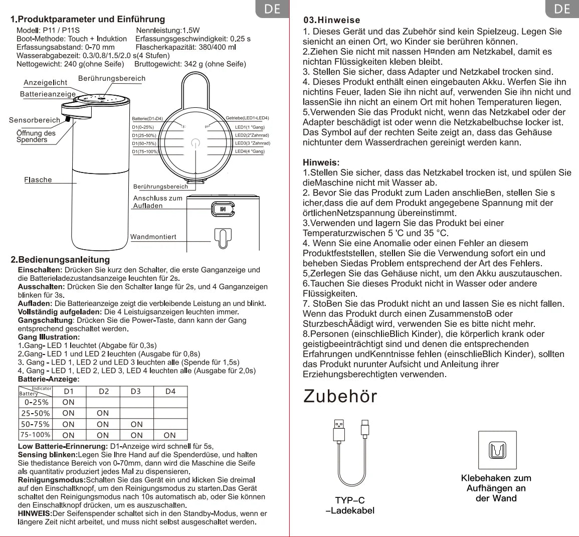 Dispenser Automático de Sabonete Líquido Sensor Touchless 8