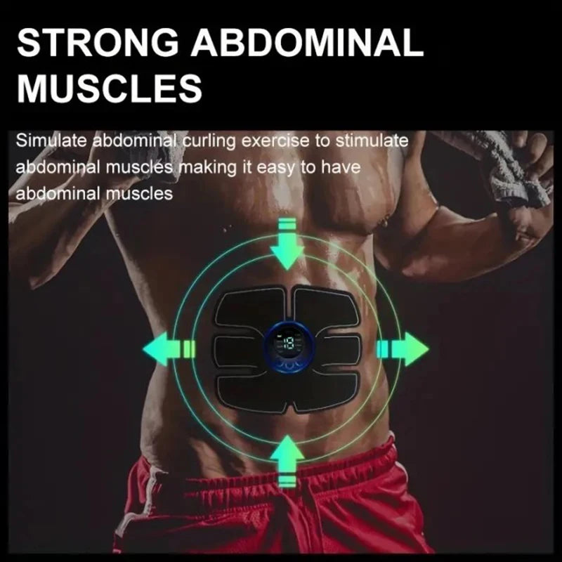 Aparelho EMS abdominal tonificador muscular em fundo branco