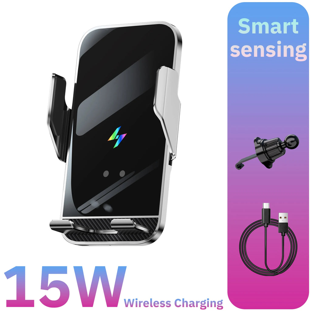 Suporte Veicular para Celular com Carregador Sem Fio Sensor 1