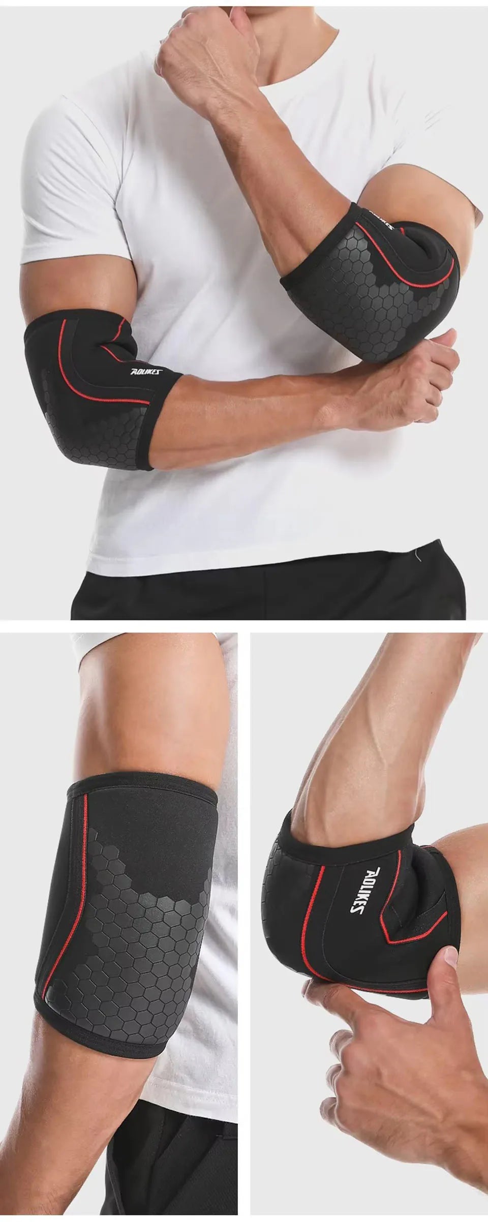 Cotoveleira Compressão Neoprene 7mm Par Musculação e Tênis - foto 23