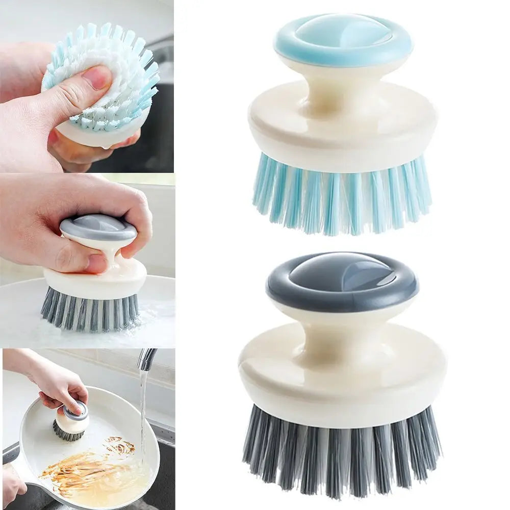 Escova multiuso de limpeza para cozinha com cerdas resistentes em fundo branco