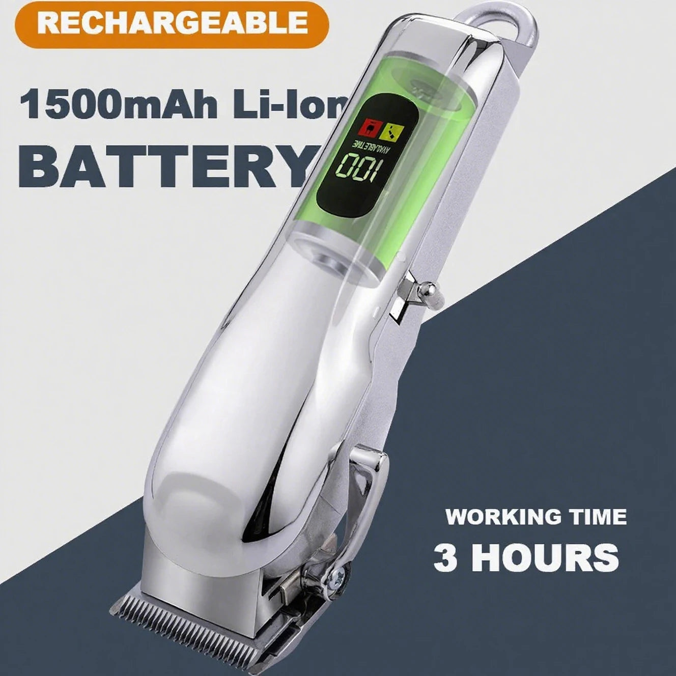 Máquina de tosa profissional sem fio silenciosa para pet em fundo branco