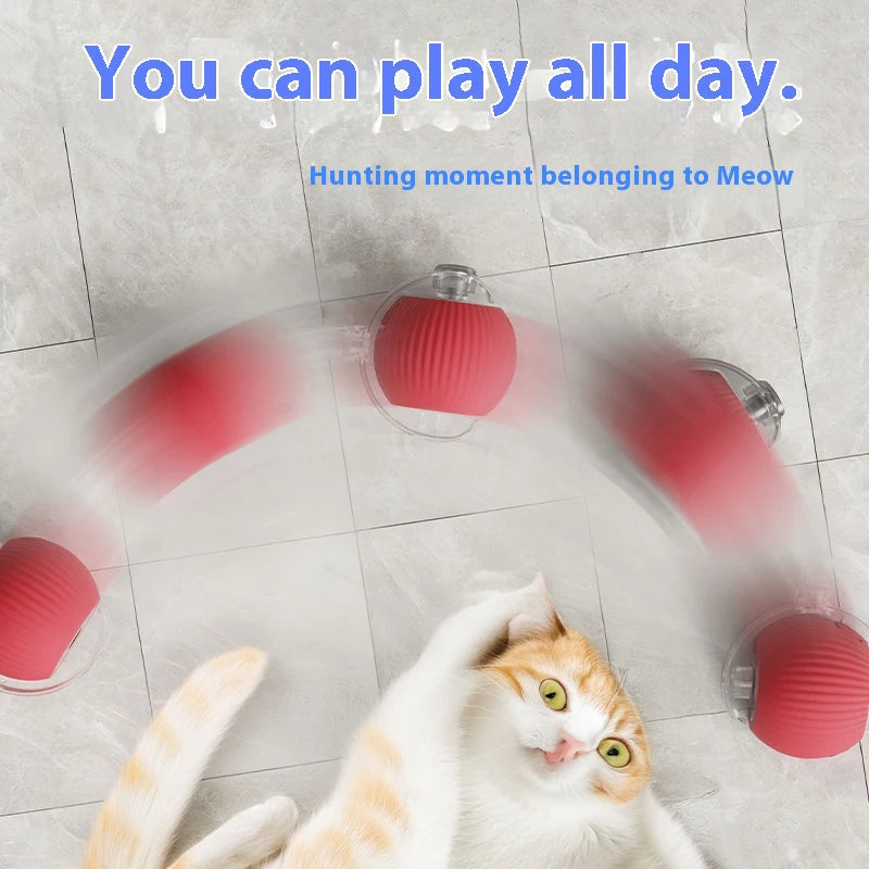 Bola LED inteligente com sensor de movimento brinquedo para gato em fundo branco