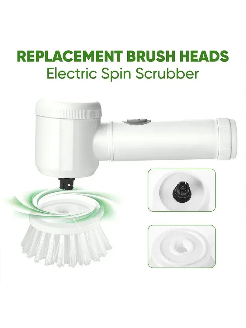 Escova elétrica recarregável para limpeza de banheiro e rejunte em fundo branco