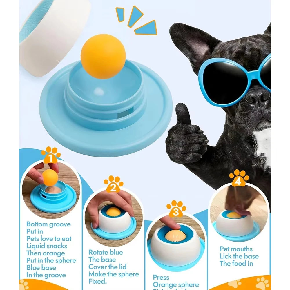 Comedouro Lento para Cães e Gatos com Bola Antiderrapante - Foto 7