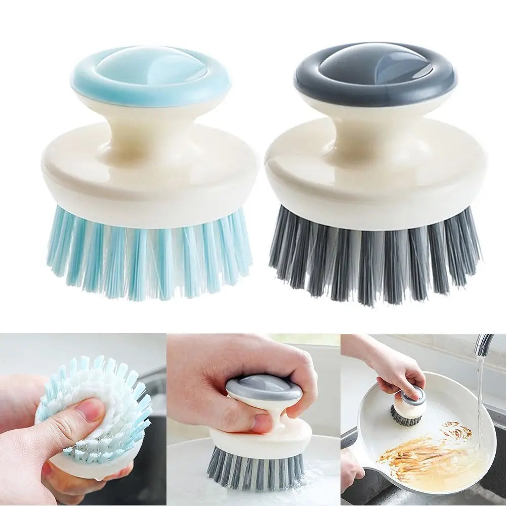 Escova multiuso de limpeza para cozinha com cerdas resistentes em fundo branco