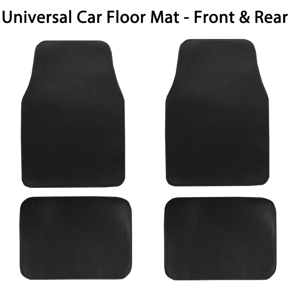 Tapete universal para carro kit completo dianteiro e traseiro antiderrapante em fundo branco