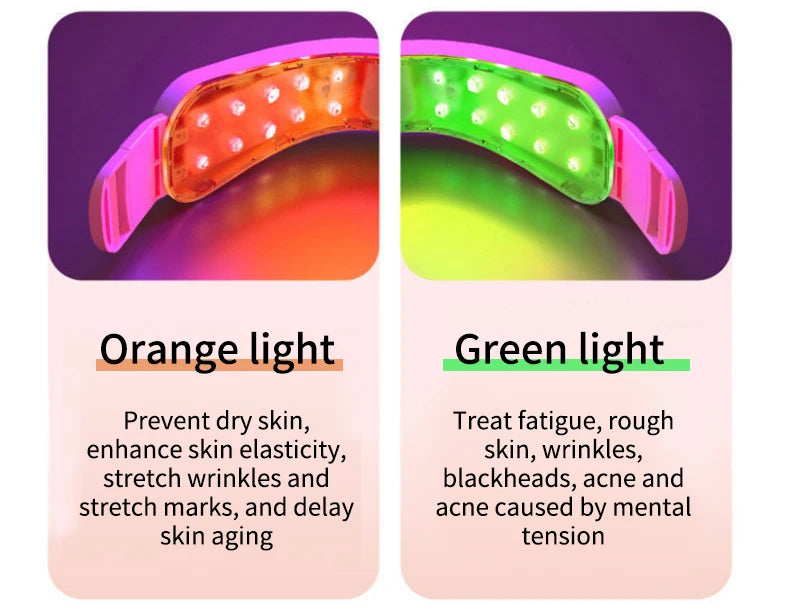 Massageador facial fototerapia LED vibração lifting em fundo branco