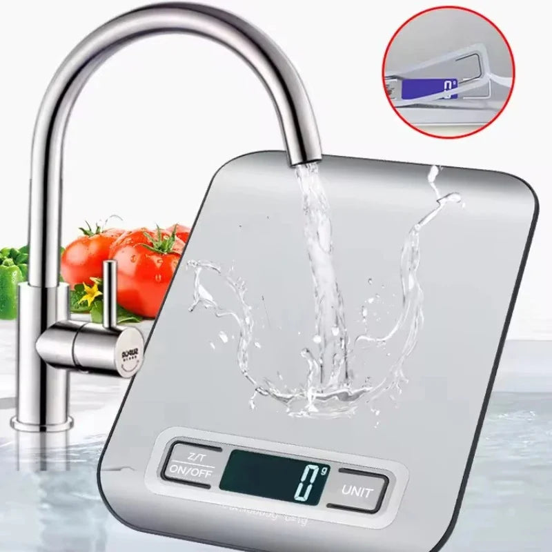 Balança de Cozinha Digital Aço Inox 5kg Precisão 1g - Foto 2