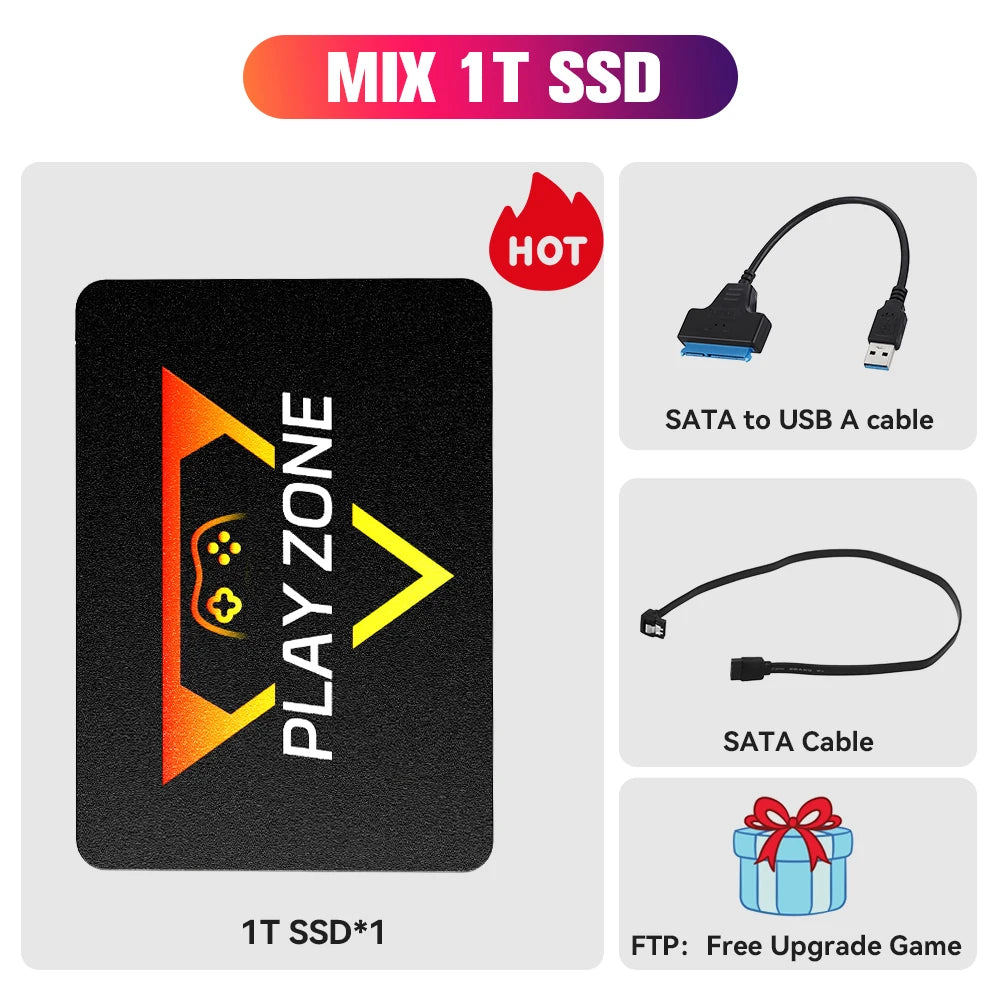 Portable Retro Gaming SSD 80+Emulators for PS5/PS4/PS3/PS2/XBOX One/SWITCH/WII/DC 16191 Games Launchbox＆Retrobat＆Playnite for PC - foto 8