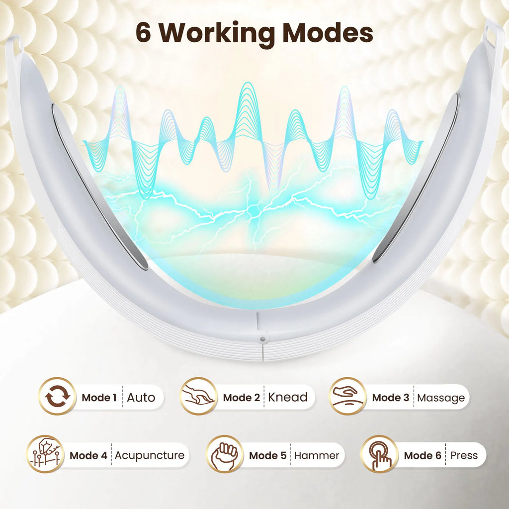 Massageador facial EMS microcorrente para lifting em fundo branco