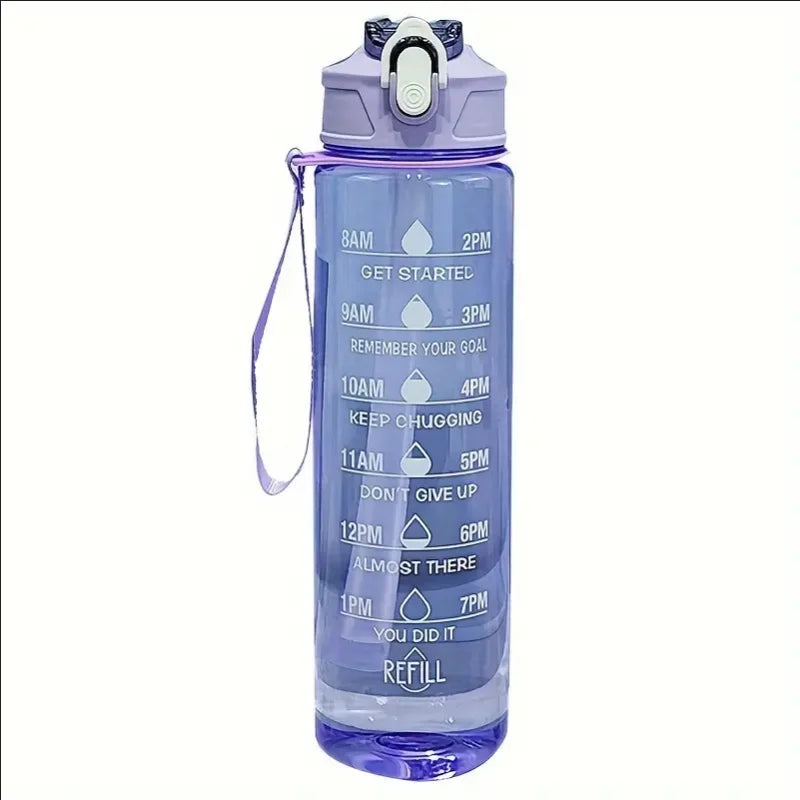 Garrafa de água squeeze 800ml academia esporte em fundo branco