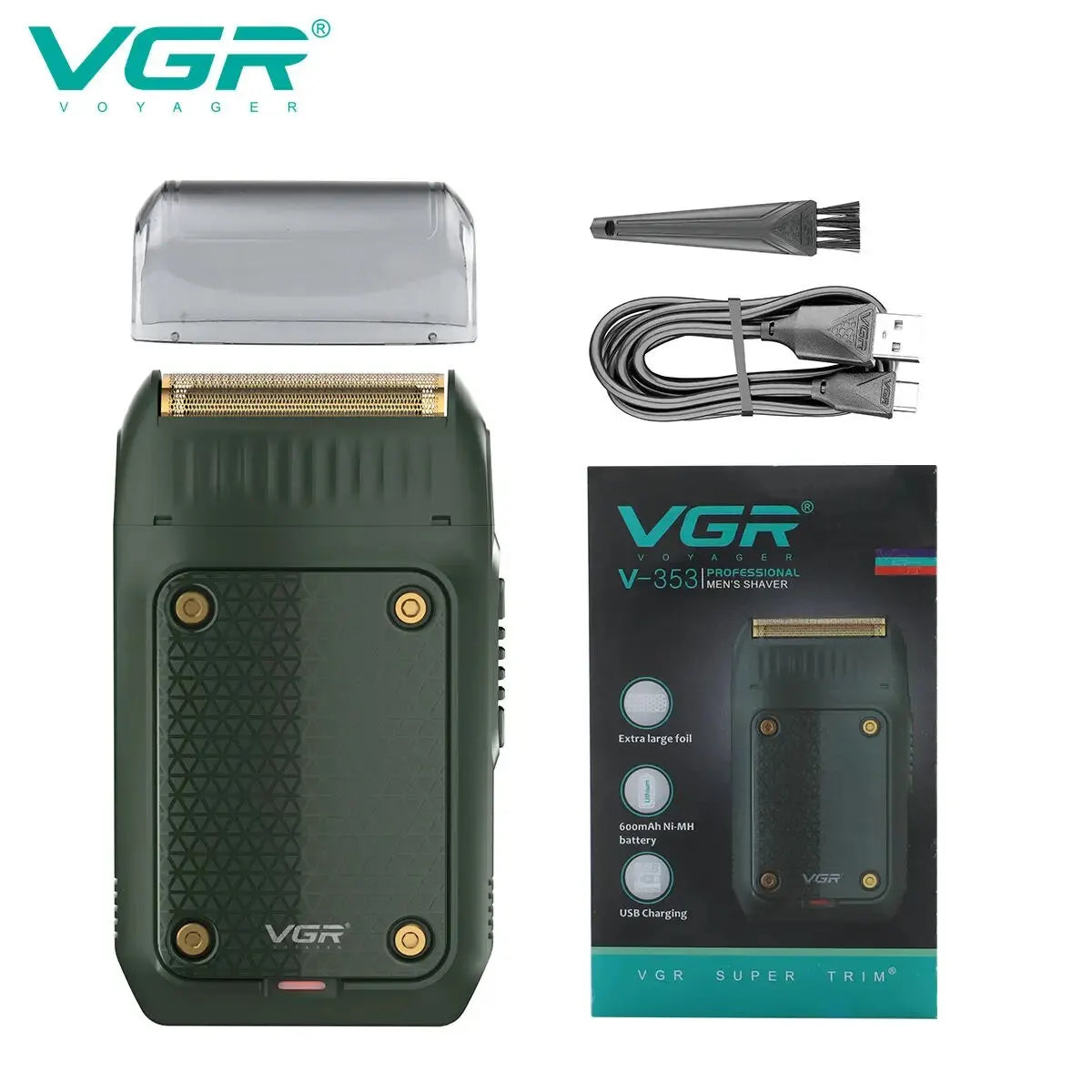 Máquina de Aparar Barba Profissional Recarregável LCD - Foto 19