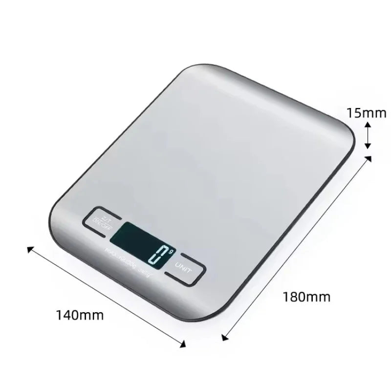 Balança de Cozinha Digital Aço Inox 5kg Precisão 1g - Foto 3