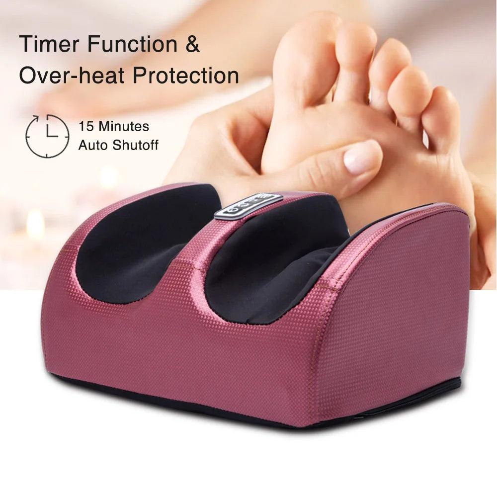 Massageador shiatsu elétrico para pés com aquecimento em fundo branco
