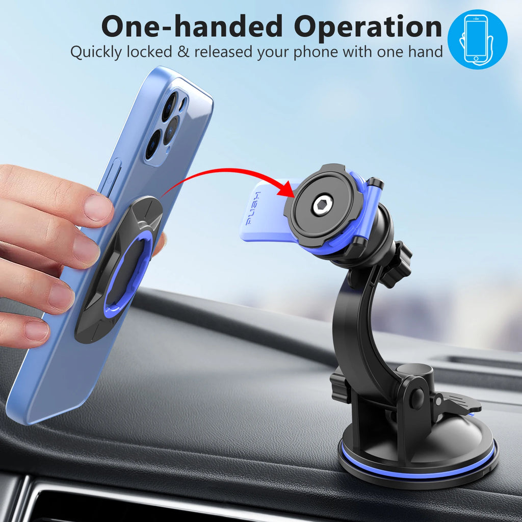 Suporte universal de celular para carro painel flexível 360 graus em fundo branco