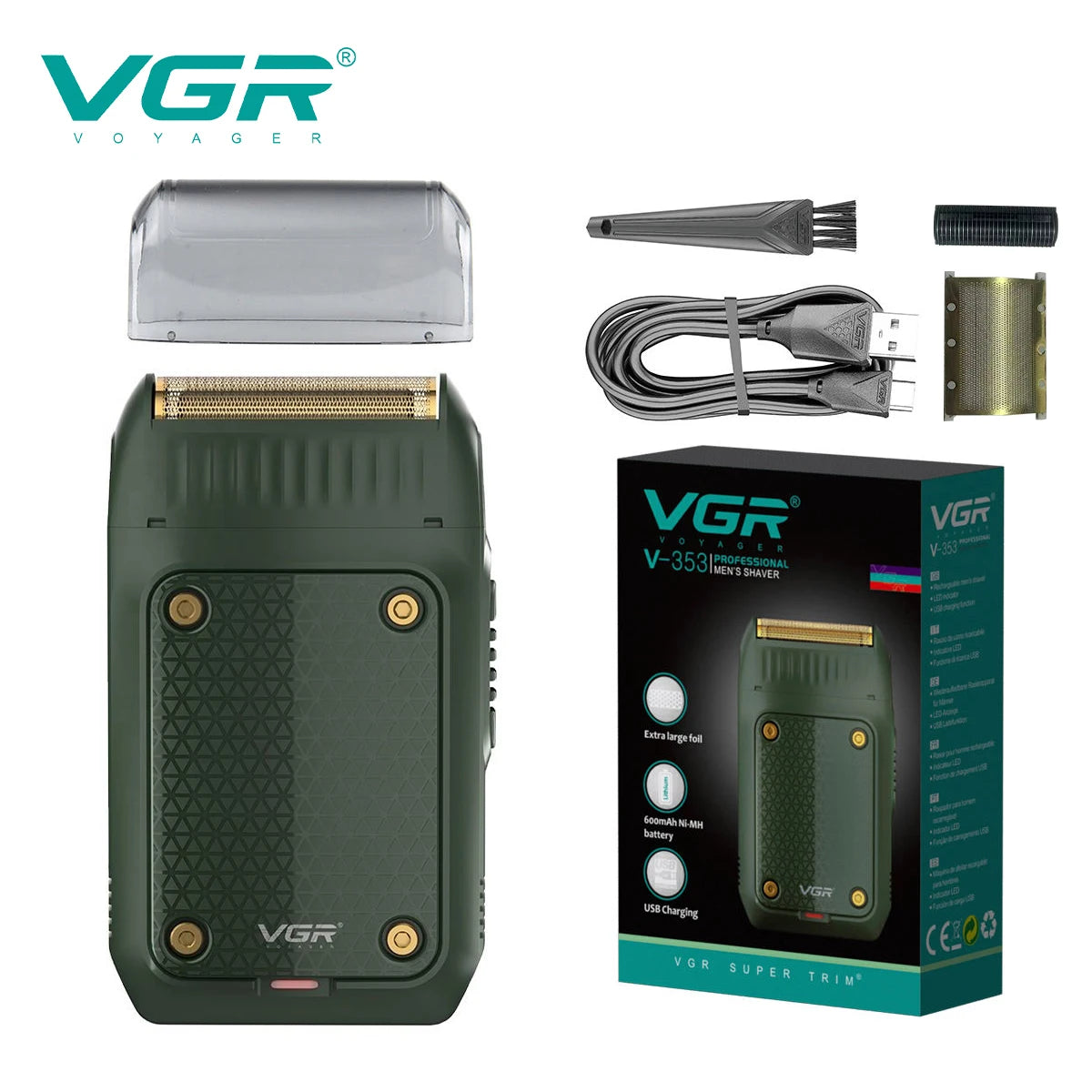 Máquina de Aparar Barba Profissional Recarregável LCD - foto 21