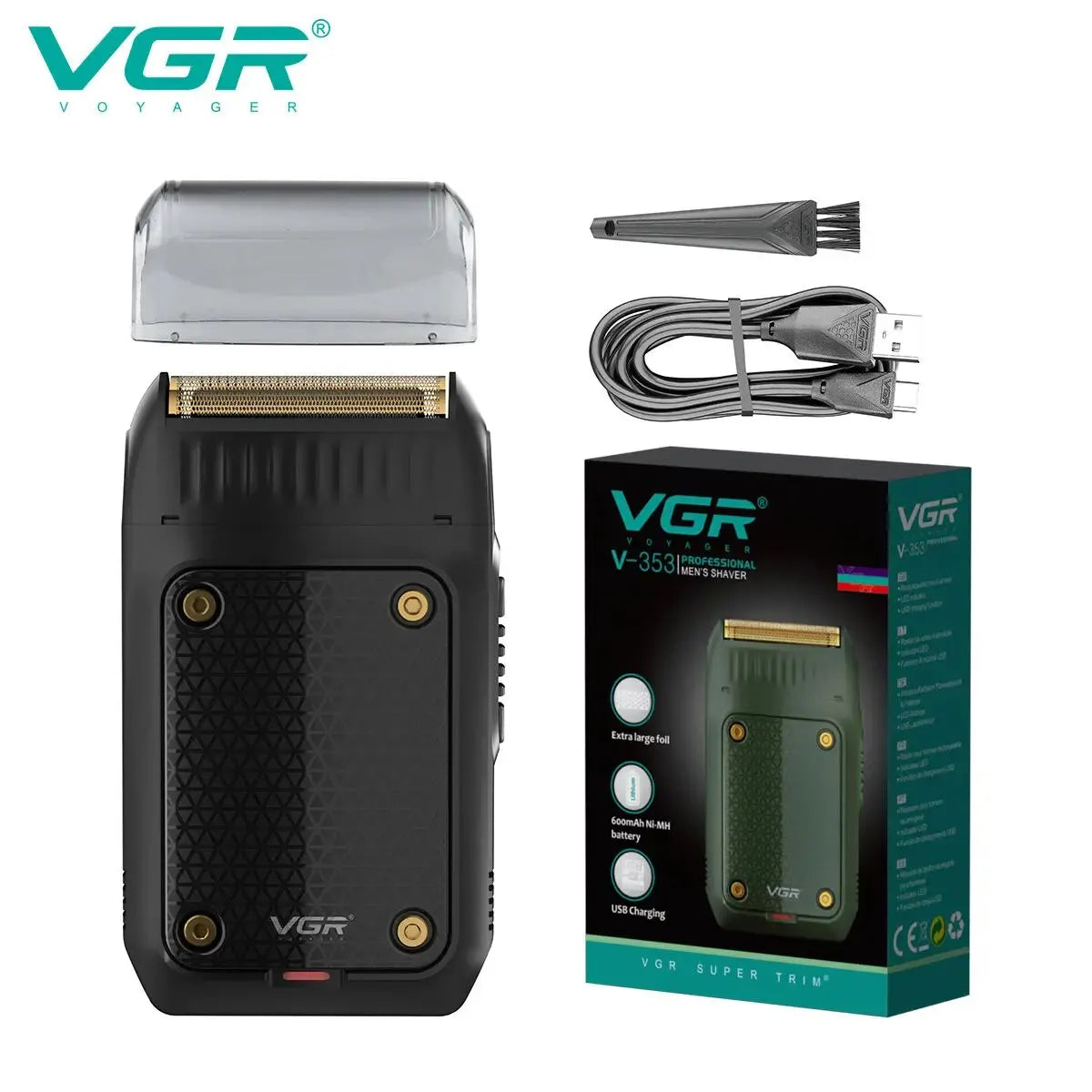 Máquina de Aparar Barba Profissional Recarregável LCD - Foto 18