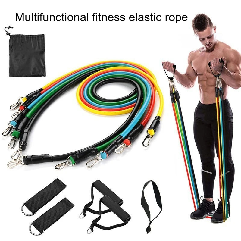 Kit Elásticos Resistência 11 Peças Treino em Casa 1