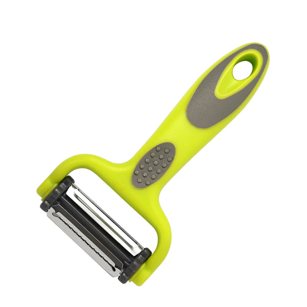 Descascador rotativo multifuncional 3 em 1 para cozinha em fundo branco