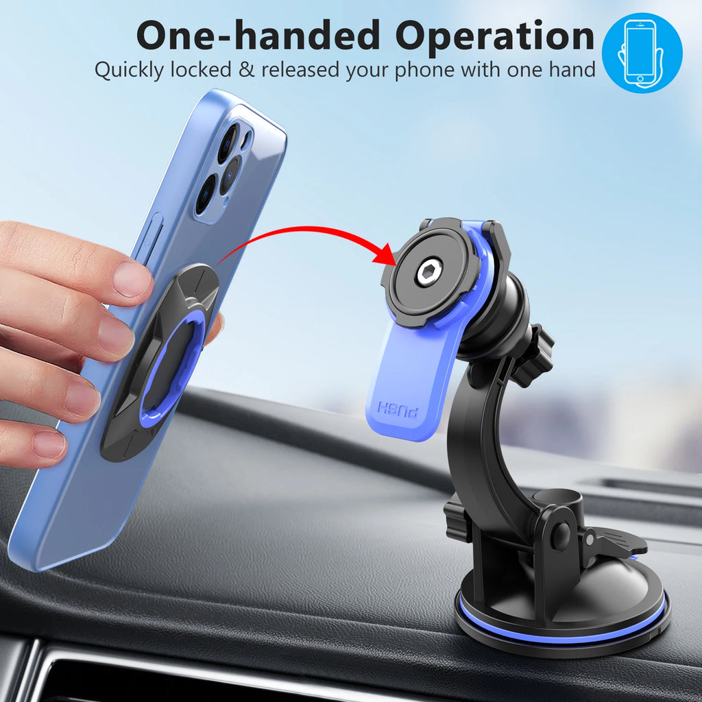 Suporte universal de celular para carro painel flexível 360 graus em fundo branco