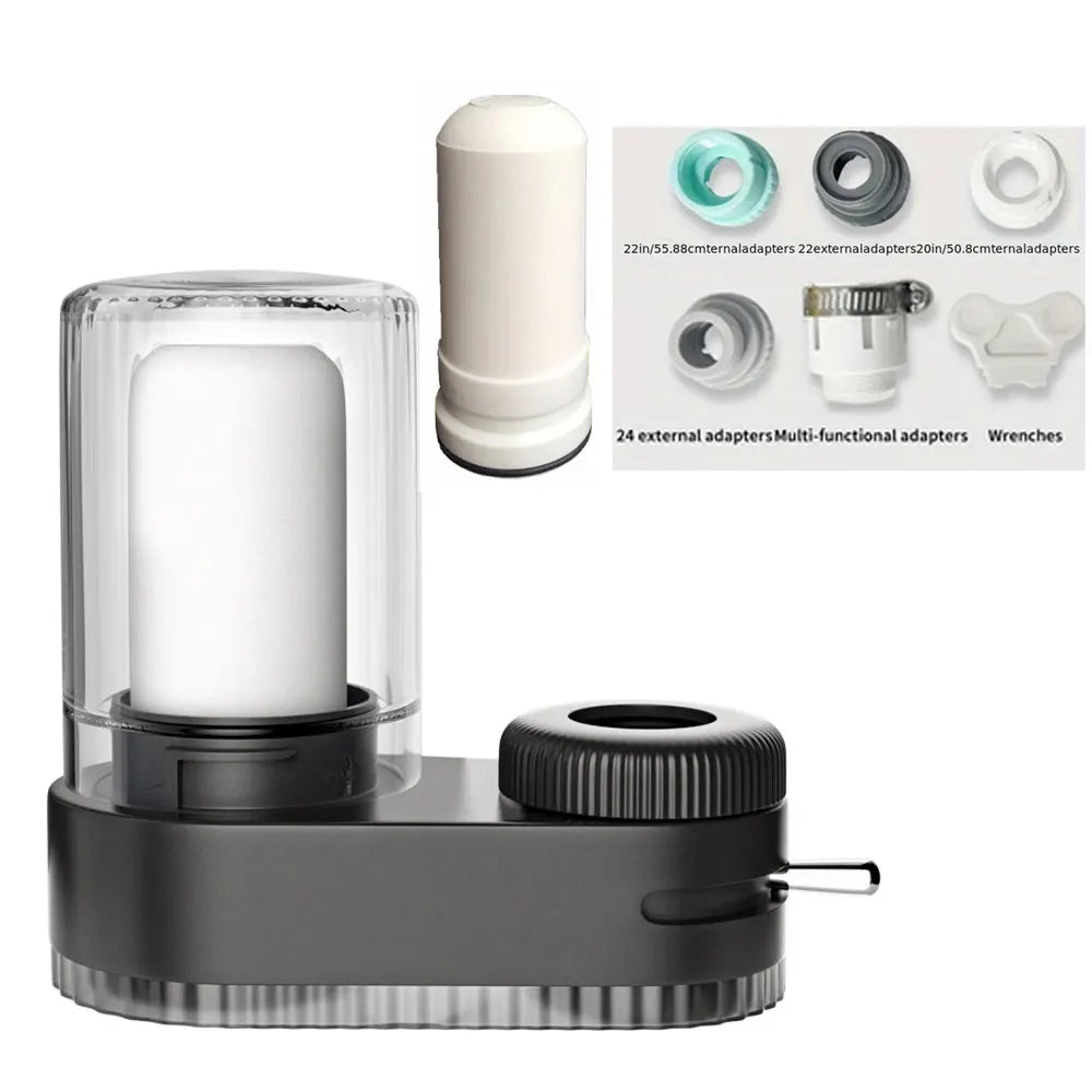 Filtro de torneira para cozinha purificador cerâmico lavável em fundo branco