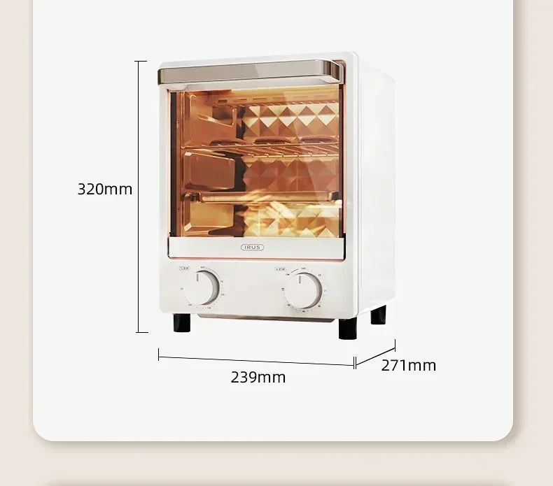 Forno Elétrico Retrô 12L Multifuncional com Timer e Controle de Temperatura - foto 31