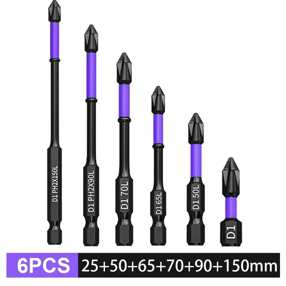 Kit de pontas magnéticas philips para parafusadeira em fundo branco