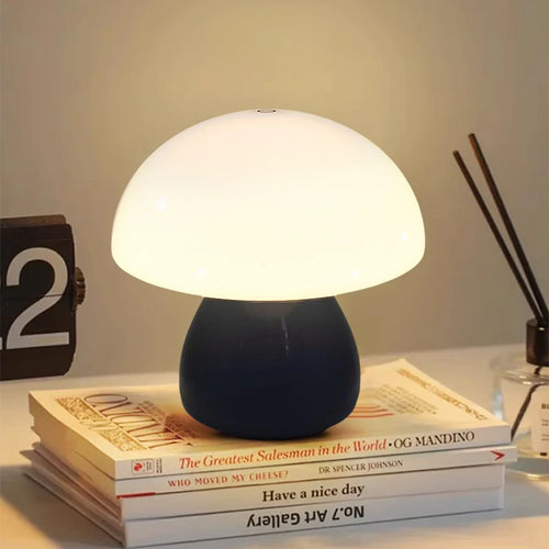 Abajur Cogumelo LED Toque Recarregável Decoração Retrô 1