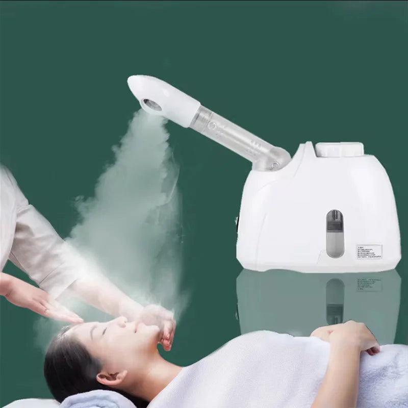 Vaporizador facial de ozônio limpeza profunda em fundo branco