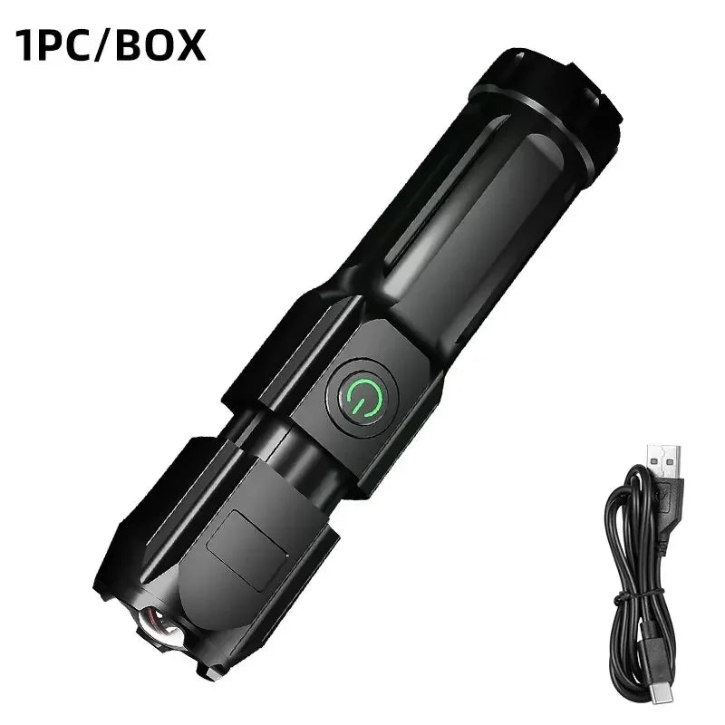 Lanterna Tática LED Recarregável USB com Zoom à Prova D'água - Foto 17