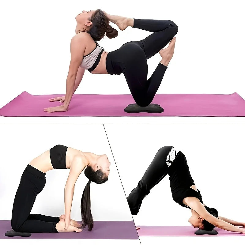 Joelheira de yoga TPE antiderrapante par em fundo branco