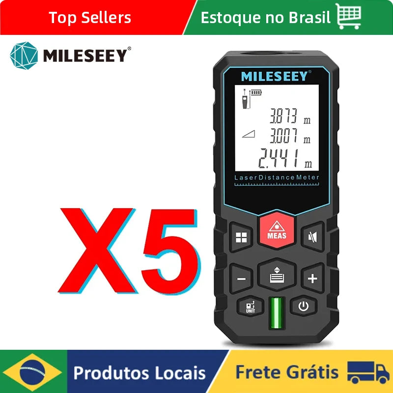 Trena digital a laser profissional em fundo branco