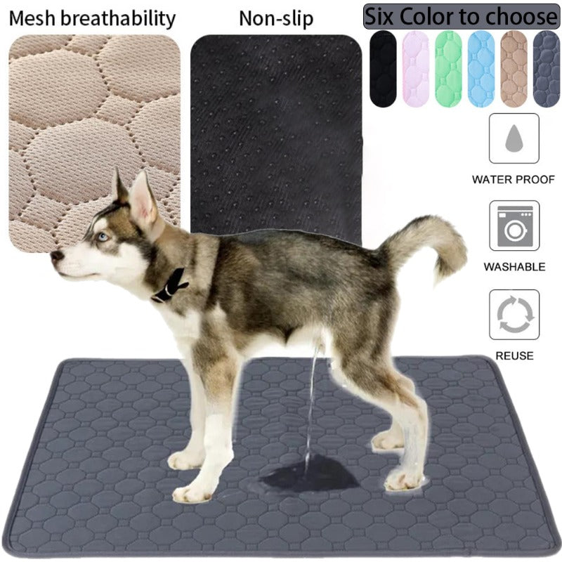 Tapete higiênico lavável reutilizável para cães em fundo branco