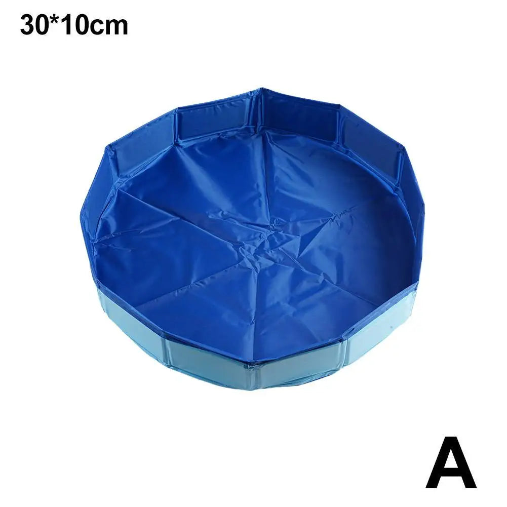 Piscina dobrável para pets banho e diversão antiderrapante em fundo branco