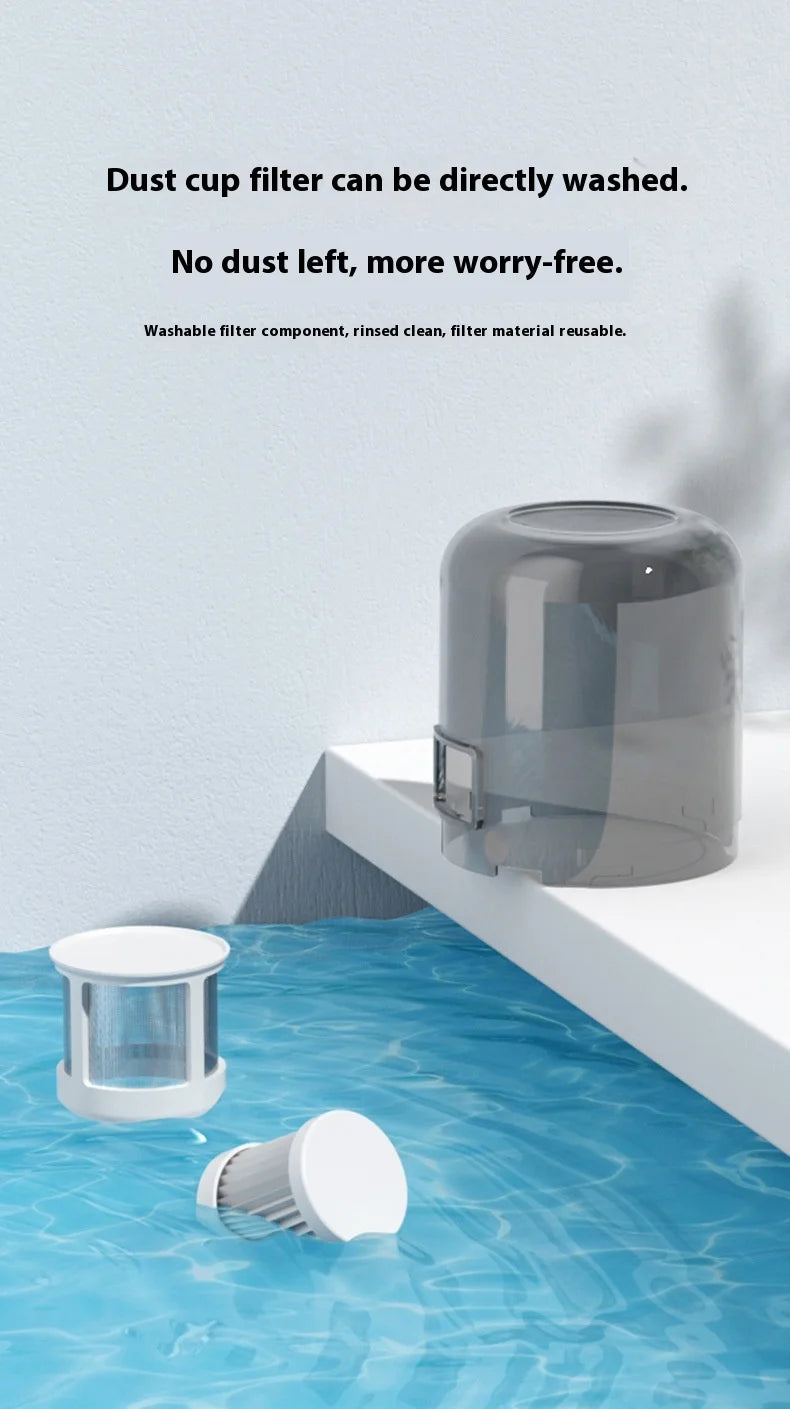 Aspirador de colchão portátil com luz UV 12000Pa em fundo branco