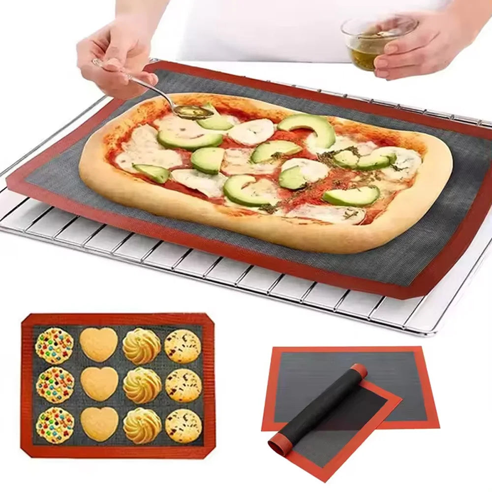 Tapete de silicone para forno 30x40 cm antiaderente reutilizável em fundo branco