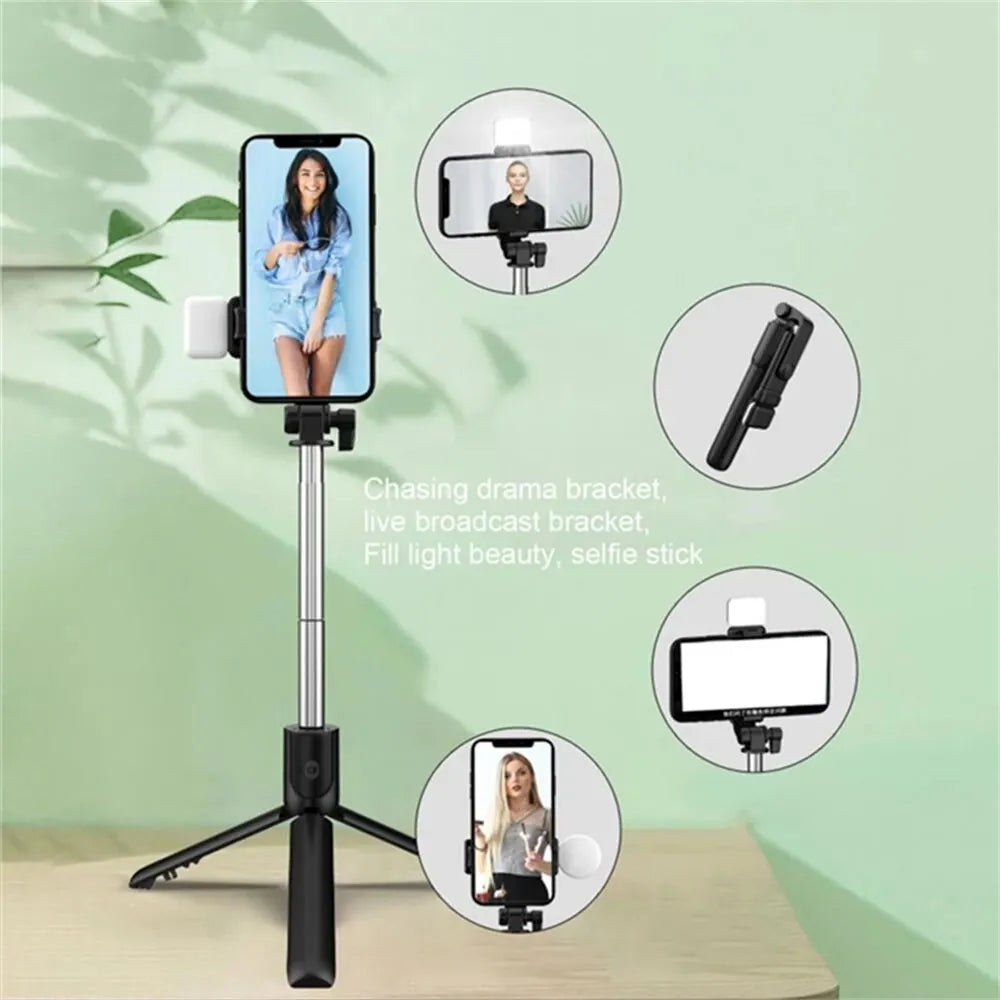 Tripé Selfie Bluetooth com Controle Remoto e Luz LED Ring 6