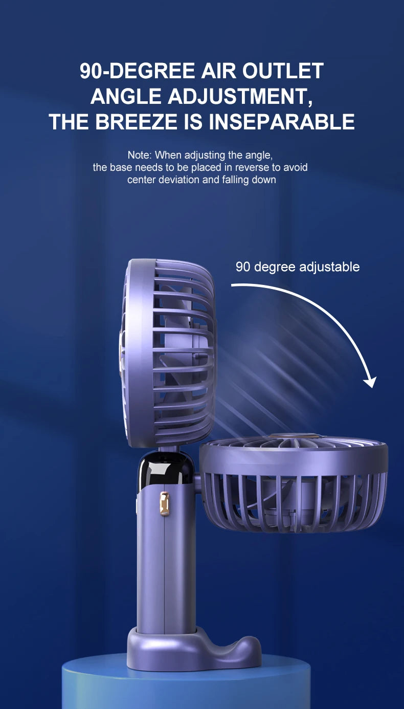 Mini Ventilador de Pescoço Dobrável 5 Velocidades USB - Foto 19