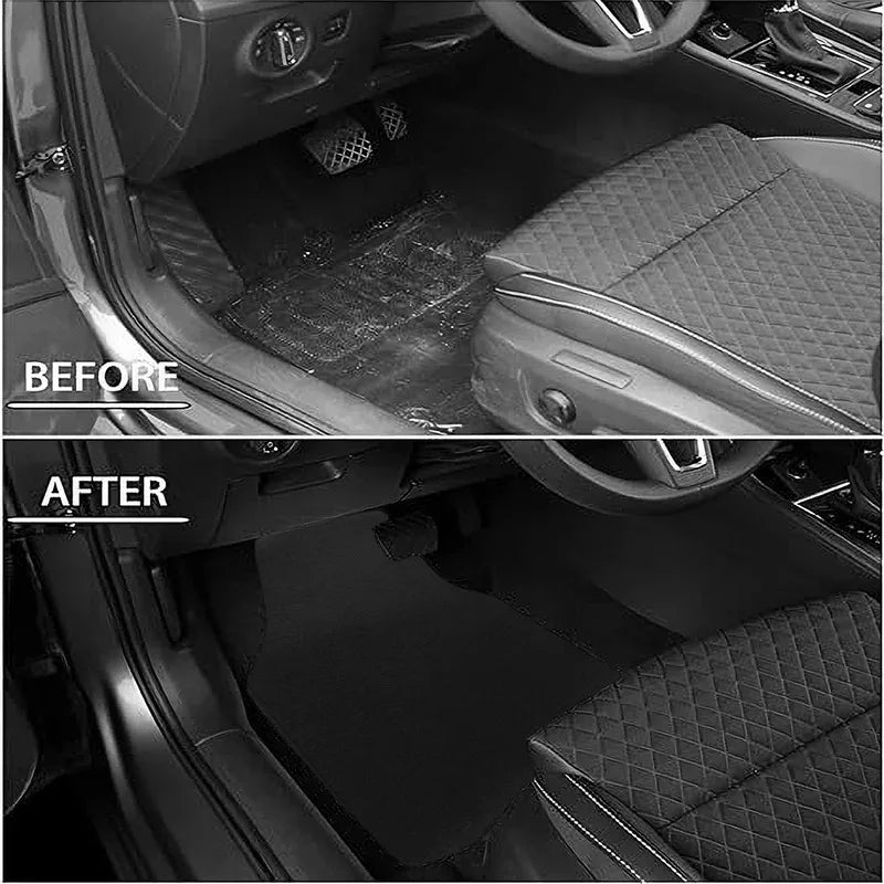 Tapete universal para carro kit completo dianteiro e traseiro antiderrapante em fundo branco