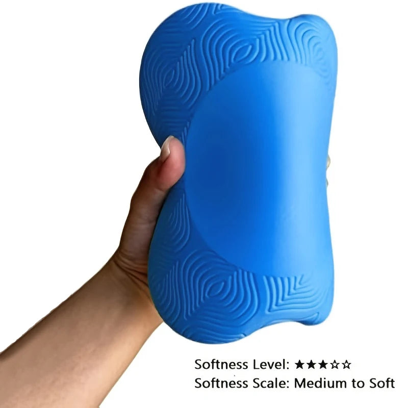 Joelheira de yoga TPE antiderrapante par em fundo branco