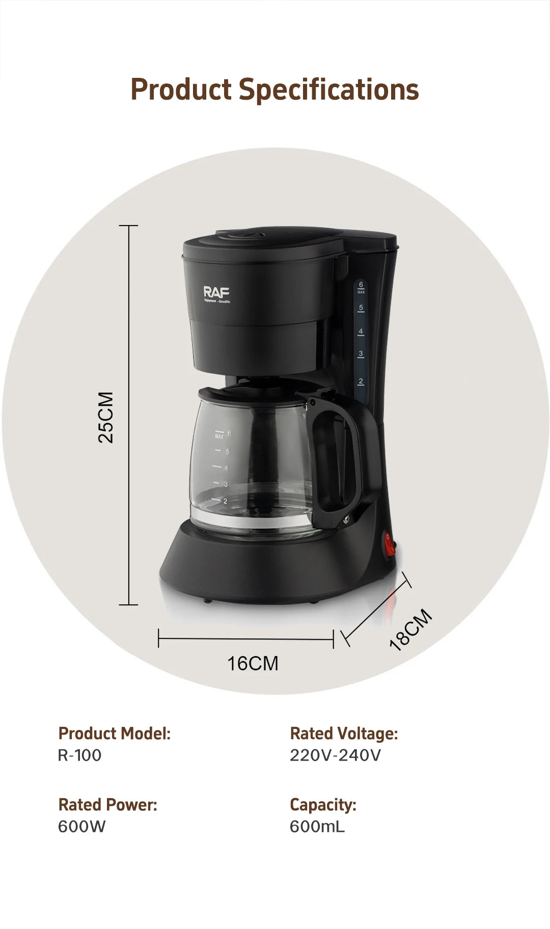 Cafeteira Elétrica de Filtro Automática com Jarra de Vidro e Função Aquecimento - Foto 16