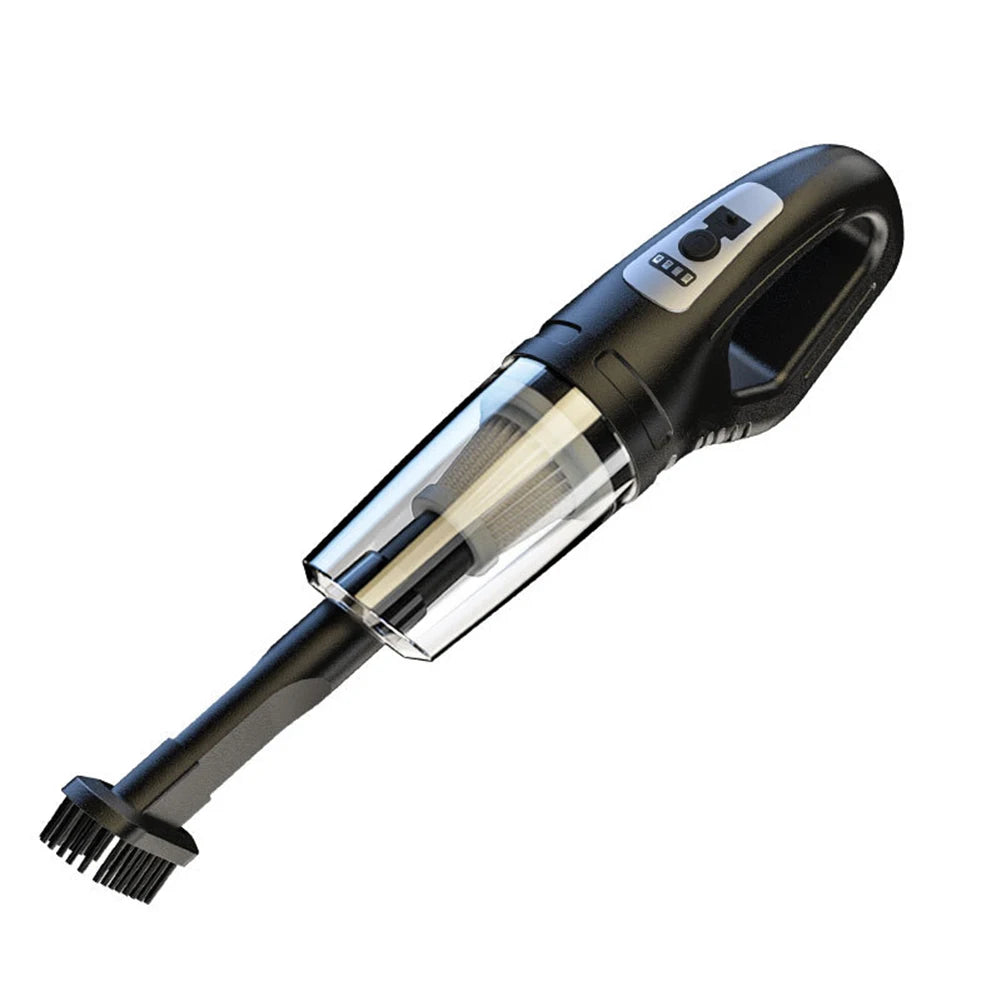 Aspirador automotivo portátil USB 120W sem fio em fundo branco