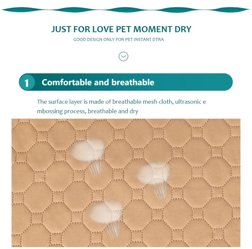 Tapete higiênico lavável reutilizável para cães em fundo branco
