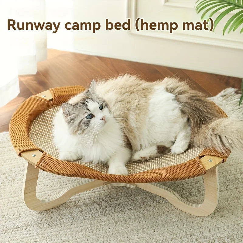 Cama refrescante para pet com gel removível elevada respirável em fundo branco